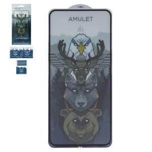 Защитное стекло iNobi Amulet для Samsung A525 Galaxy A52, A528 Galaxy A52s 5G, A536 Galaxy A53 5G, Full Glue, Anti Static, черный, cлой клея нанесен по всей поверхности