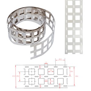 Стрічка нікелева для зварювання акумуляторів 18650 3P, 0,2 мм, 20,2 мм, 1 м, нікельована сталь
