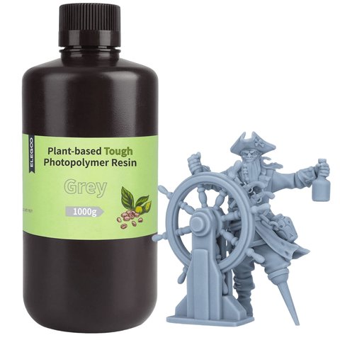 Фотополимерная смола для 3D принтера ELEGOO на растительной основе, Grey, 1 кг