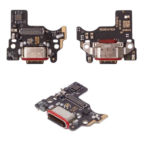 Шлейф для Motorola Edge 60, Edge 60 Fusion, коннектора зарядки, с компонентами, Original PRC , плата зарядки