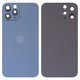 Задняя панель корпуса для iPhone 12 Pro, синяя, со стеклом камеры, small hole