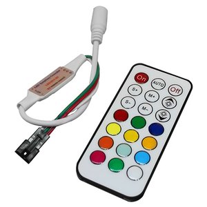Контроллер с РЧ пультом TH2015-X-RF (RGB, WS2811, WS2812, 5 В) Контроллер с РЧ пультом TH2015-X-RF (RGB, WS2811, WS2812, 5 В)