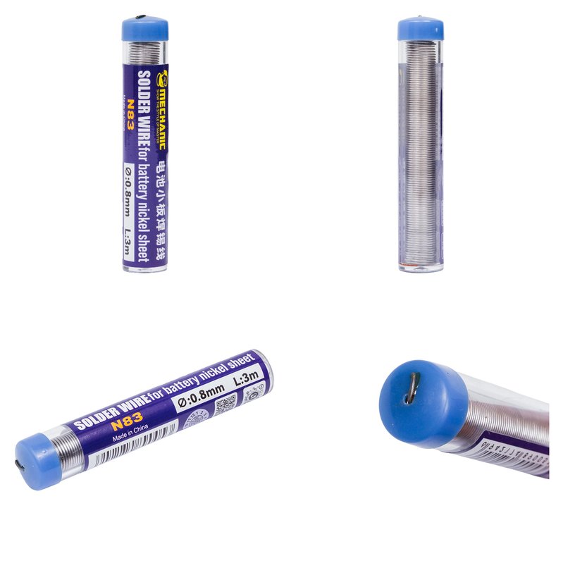 Припой Mechanic N83, 0,8 мм, 25 г, для пайки никелевых пластин ...