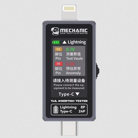 USB тестер Mechanic RP4, USB тип C, Lightning