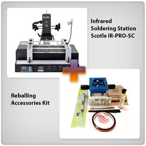 Estación de soldadura infrarroja Scotle IR-PRO-SC + Juego de accesorios para reballing Estación de soldadura infrarroja Scotle IR-PRO-SC + Juego de accesorios para reballing