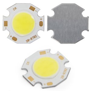 COB LED Chip 7 W (cold white, 650 lm, 20 mm, 300 mA, 21-23 V) COB LED Chip 7 W (cold white, 650 lm, 20 mm, 300 mA, 21-23 V)