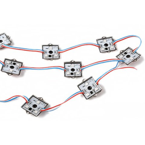 Square LED Module Kit WS2811, full color, 3 SMD5050 LEDs, IP67, 20 pcs. 